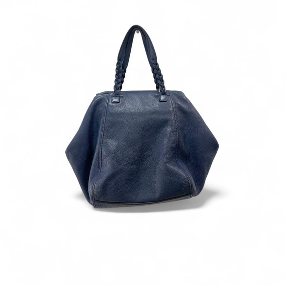 Navy Blue Tory Burch Leather Handbag